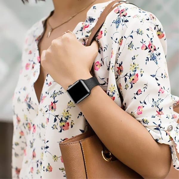 Apple Watch Series 5 40 mm elegant urrem i rustfrit stål - Sort Black