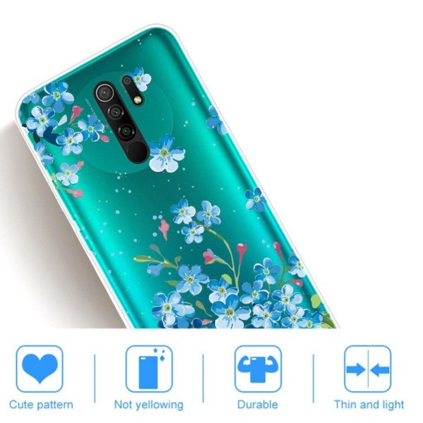 Deco Xiaomi Redmi 9 skal - Blå Blomma Blå