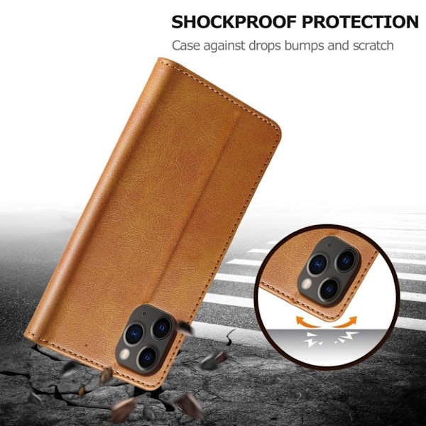 LC.IMEEKE iPhone 12 Pro Max flip etui - Brun Brown