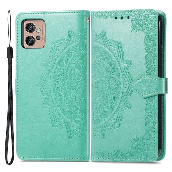 Mandala Motorola Moto G32 Flip Etui - Grøn Green