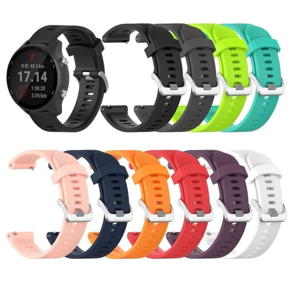 Garmin Forerunner 245 silikoninen kellonauha - Musta Black