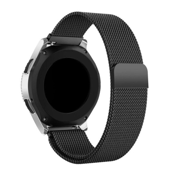 Samsung Galaxy Watch (46mm) milanese ruostumaton teräs kellon vaihdettava ranneke magneetilla - Musta Black