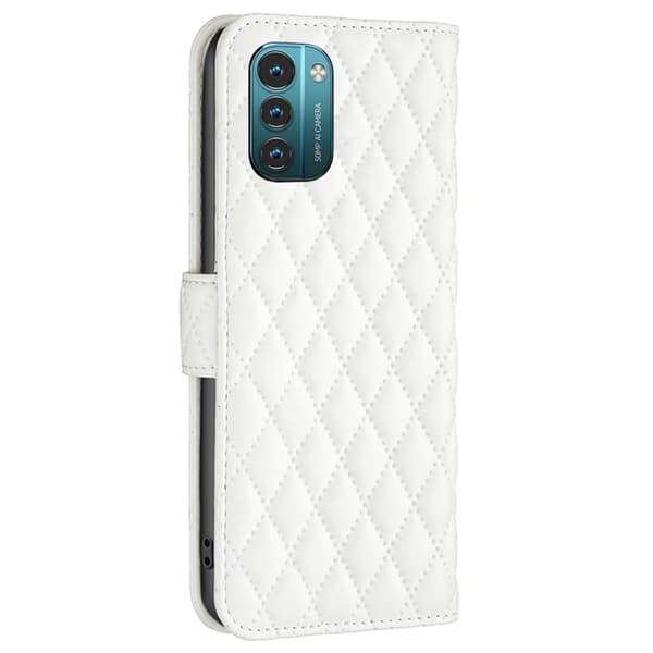 Rombemønster, matt flip-deksel for Nokia G11 / Nokia G21 - Hvit White