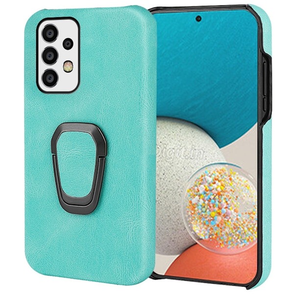 Stötsäkert läderfodral med oval kickstand för Samsung Galaxy A53 5G - Ljusgrön Grön