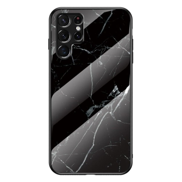 Fantasy Marble Samsung Galaxy S22 Ultra cover - Sort Marmor Black