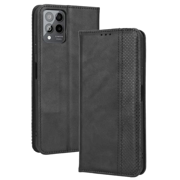 Bofink Vintage T-mobile Revvl 6 Pro Nahkakotelo - Musta Black