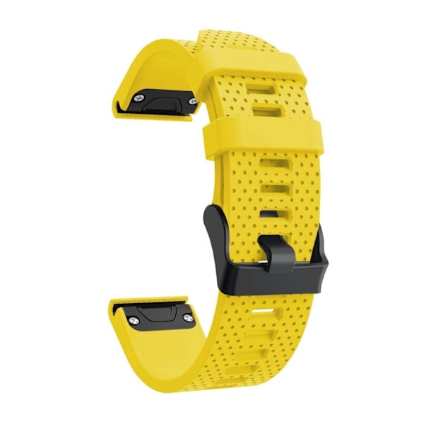 Garmin Fenix 5S Plus Stilfuldt silikone Urrem - Gul Yellow