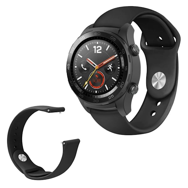 Huawei Watch GT / Magic elegant silikoneurrem - Sort Black