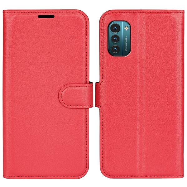 Klassisk Nokia G11 / Nokia G21 flip etui - Rød Red