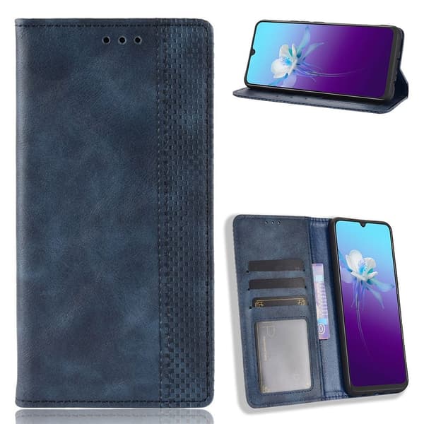 Bofink Vintage Vivo V20 læder etui - blå Blue