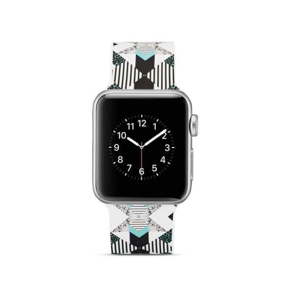 Apple Watch Series 4 44mm klockband av silikon - Vertikala Ränder multifärg