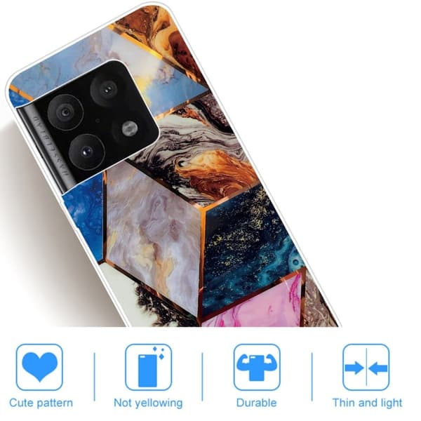 Marble OnePlus 10 Pro Etui - Vibrant Klinkekule Diamant Multicolor