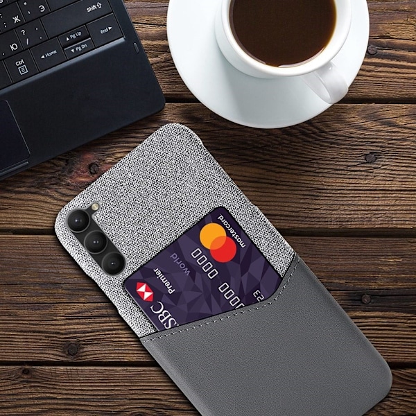 Bofink Samsung Galaxy S23 Plus Kort Cover - Grå Silver grey