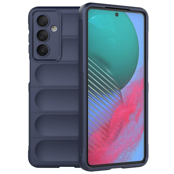 Mjukt greppformat Samsung Galaxy M54 skal - Blå Blå