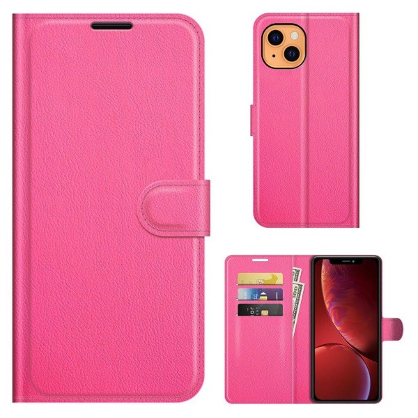 Klassisk iPhone 13 Mini flip etui - Pink Pink