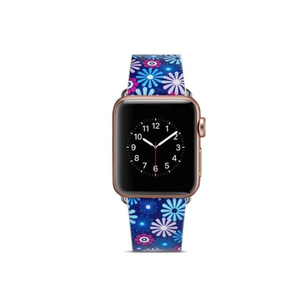 Apple Watch Series 4 40mm erstatnings urrem i læder med mønster Multicolor