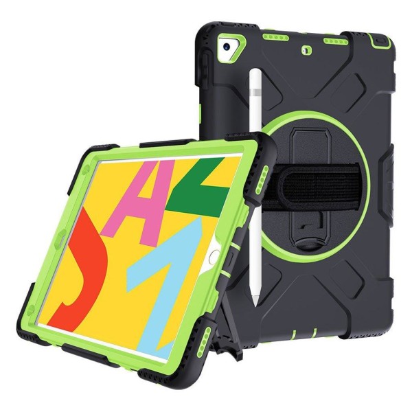 iPad 10.2 (2019) 360 degree durable dual color silicone case - B Green