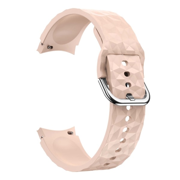 Samsung Galaxy Watch 5 / 5 Pro / 4 rhombus-stil silikone urrem - Lyserød Pink