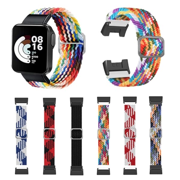 Xiaomi Redmi Watch nylon elastisk klokkerem - Regnbuefarge Multicolor