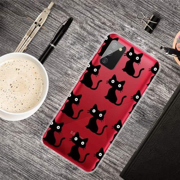 Deco Samsung Galaxy A02s Etui - Svarte Katter Black