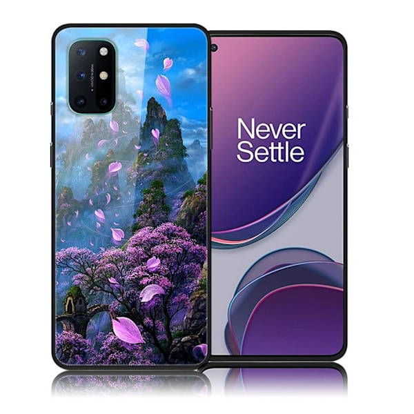 Fantasy OnePlus 8T Deksel - Blomst og Fjell Multicolor