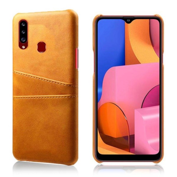 Samsung Galaxy A20s skal med korthållare - Orange Orange