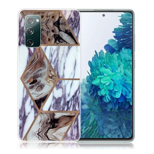 Marble Samsung Galaxy S20 FE 5G / S20 Fe Etui - Blue og Brun Klinkekule Multicolor