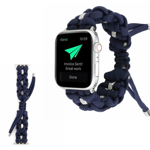Apple Watch Series 6 / 5 40mm nylon in stainless steel watch ban Blue