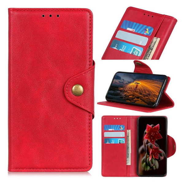 Alpha Samsung Galaxy S20 Ultra nahkainen läppäkotelo - Punainen Red