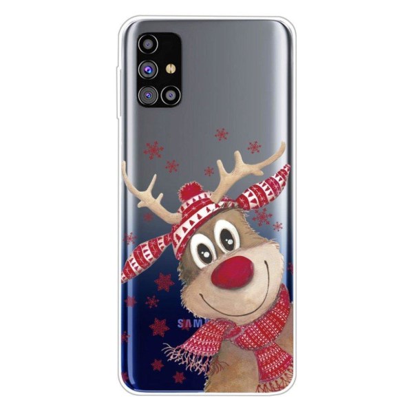 Christmas Samsung Galaxy M51 fodral - röd Nose Moose Brun