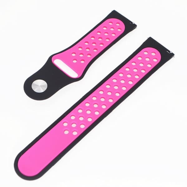 Samsung Galaxy Watch Active tvåfärgat klockarmband i silikon - Svart / Ros Rosa