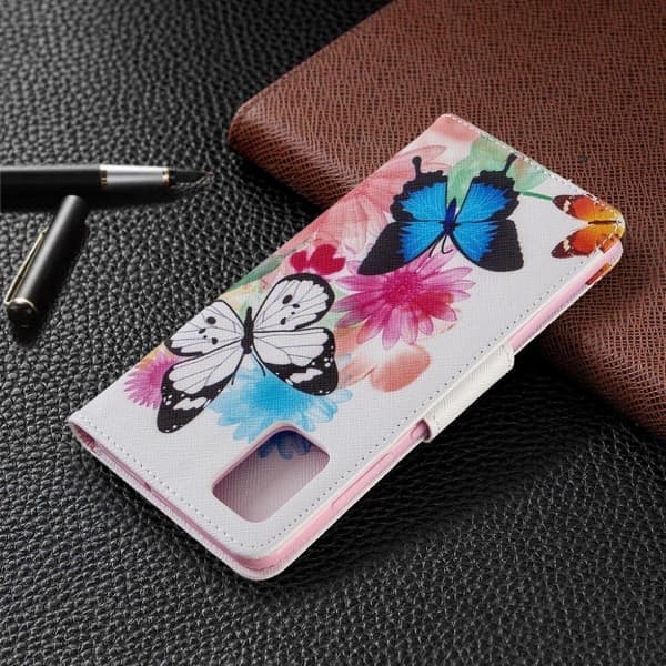 Wonderland Samsung Galaxy A51 flip-etui - Livlige Sommerfugler Multicolor