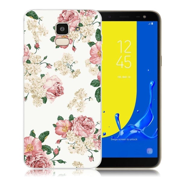 Samsung Galaxy J6 (2018) mobilskal silikon tryckmönster - Blommö multifärg