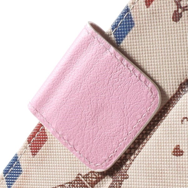 Moberg Sony Xperia Z3+ Nahkakotelo Korttitaskuilla - Kirjekuori Eiffel Torni Multicolor