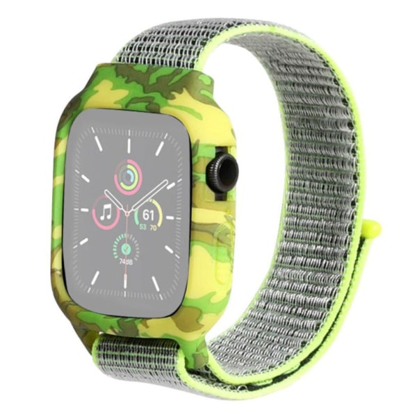 Apple Watch Series 6 / 5 44mm camouflage nylon rem - gul Yellow