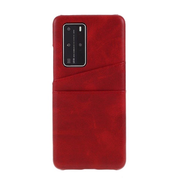 Dual Card Cover - Huawei P40 Pro - Rød Red