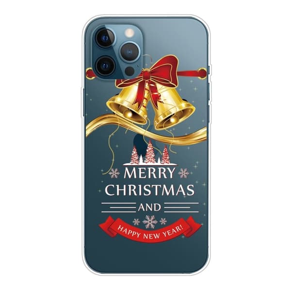 Julfodral till iPhone 14 Pro Max - Gyllene Klocka Guld