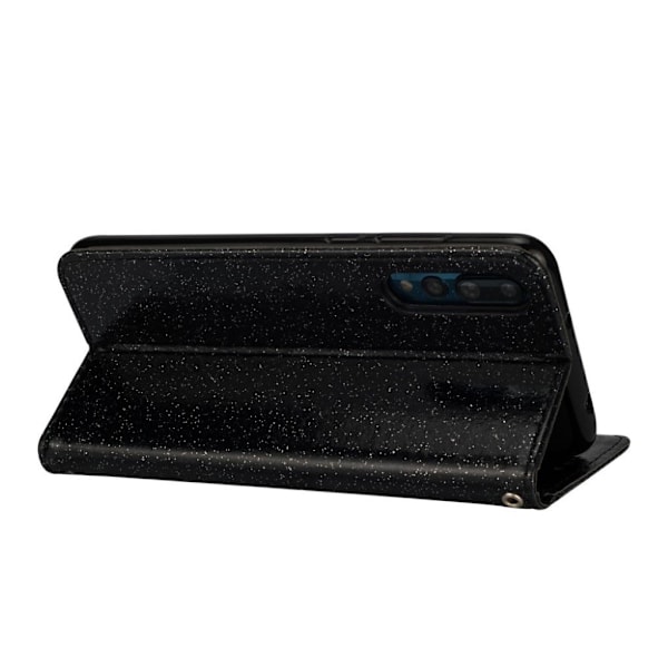Zipper läder Huawei P20 Pro fodral med plånbok - Svart Svart