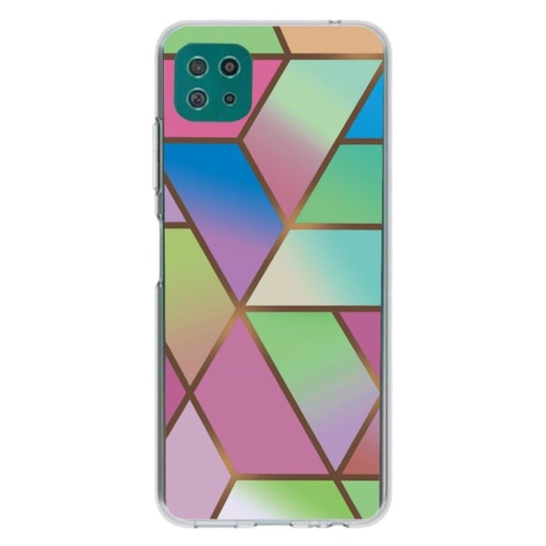 Marble Samsung Galaxy A22 5G Suojakotelo - Rose / Green And Blue Fragments Multicolor