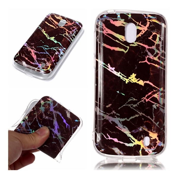 Nokia 1 IMD Marmori Kuviollinen Pehmeä TPU Takasuoja Kuori - Musta Multicolor