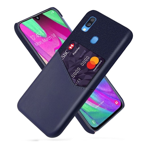 Bofink Samsung Galaxy A40 Card cover - Blå Blue