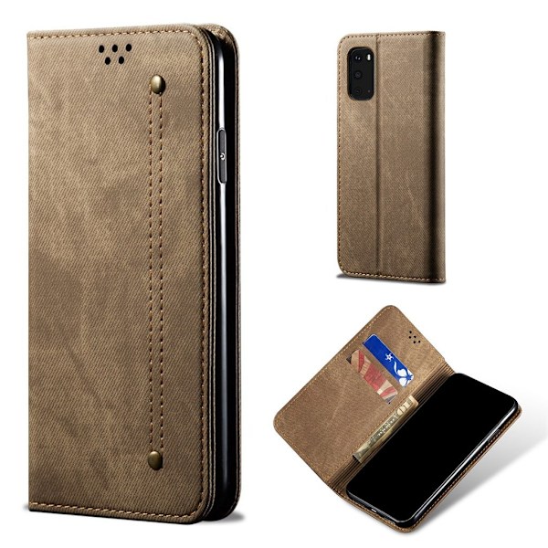 Jeans Samsung Galaxy S20 FE 5G flip etui - kaffe Brown