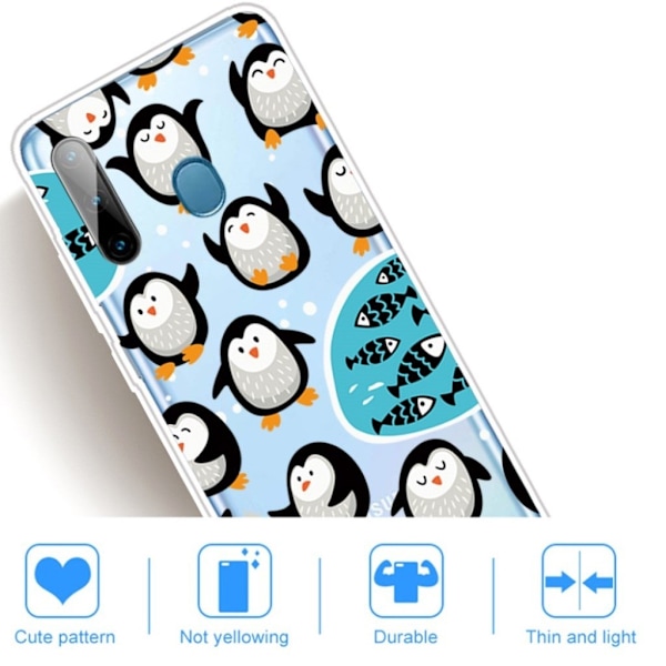 Deco Samsung Galaxy A11 / M11 Cover - Pingvin Multicolor