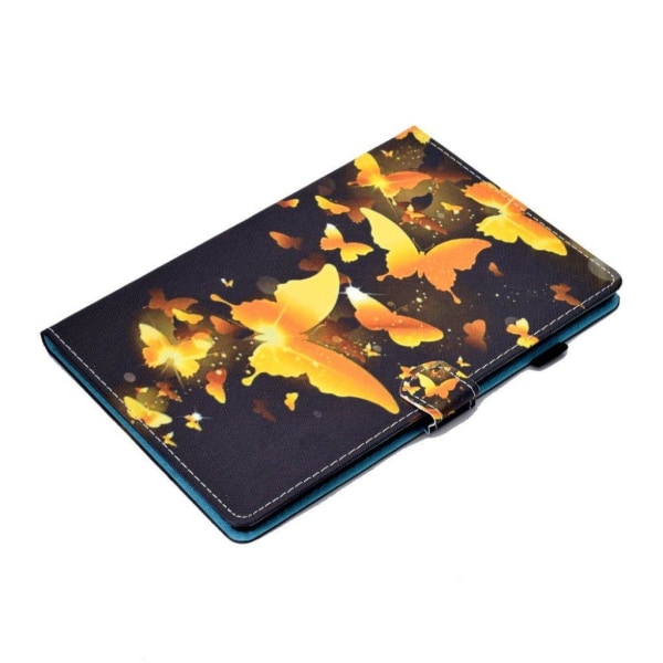 Lenovo Tab M10 cool pattern leather flip case - Gold Butterflies Gold