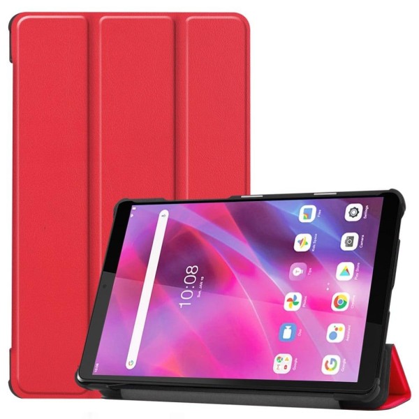 Tri-fold Leather Stand Case for Lenovo Tab M8 (3rd gen) - Red Röd