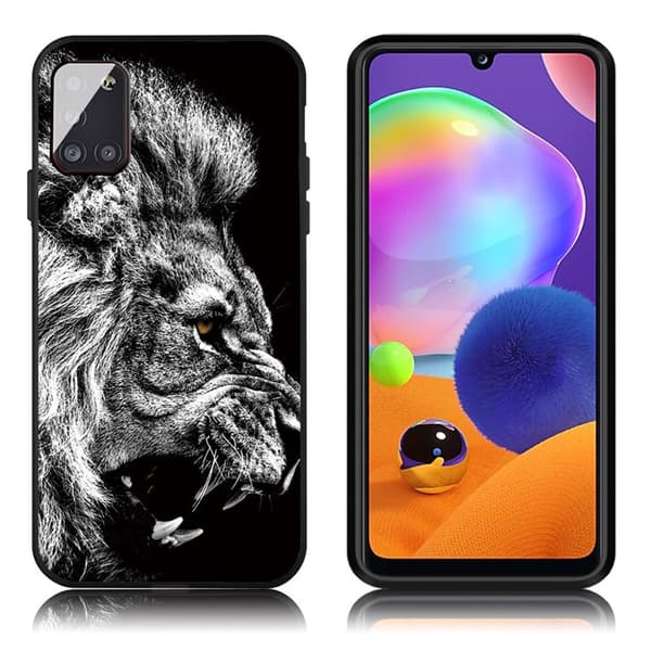 Imagine Samsung Galaxy A31 Etui - Løve Silver grey