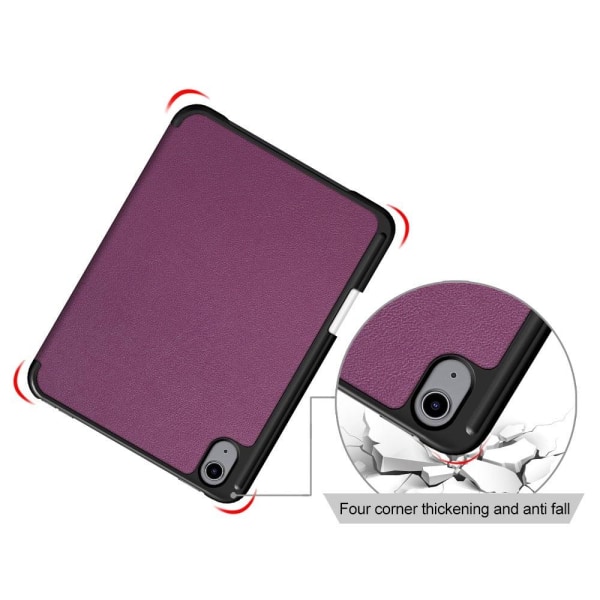 iPad Mini 6 (2021) slim tri-fold PU leather flip case with pen s Lila