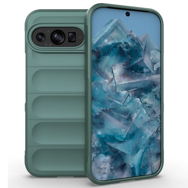 Mjukt greppformat Google Pixel 9 skal - Grön Grön