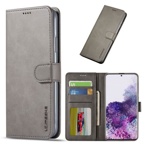 LC.IMEEKE Samsung Galaxy A51 Flip Etui - Grå Silver grey