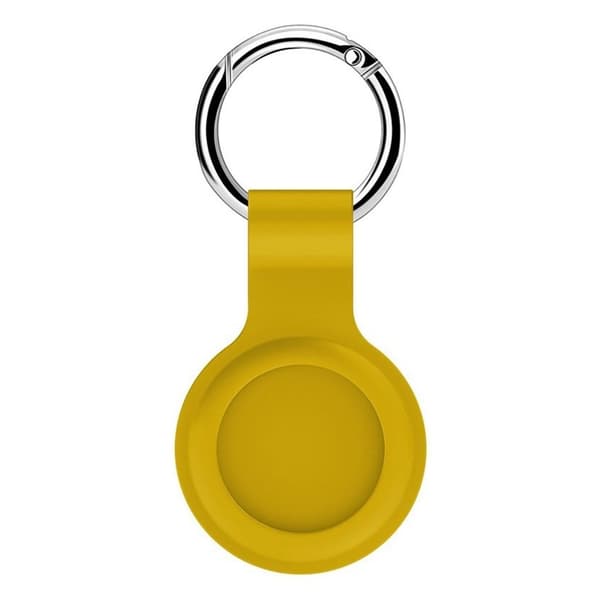 AirTags silikonfodral med nyckelring - Gul Gul